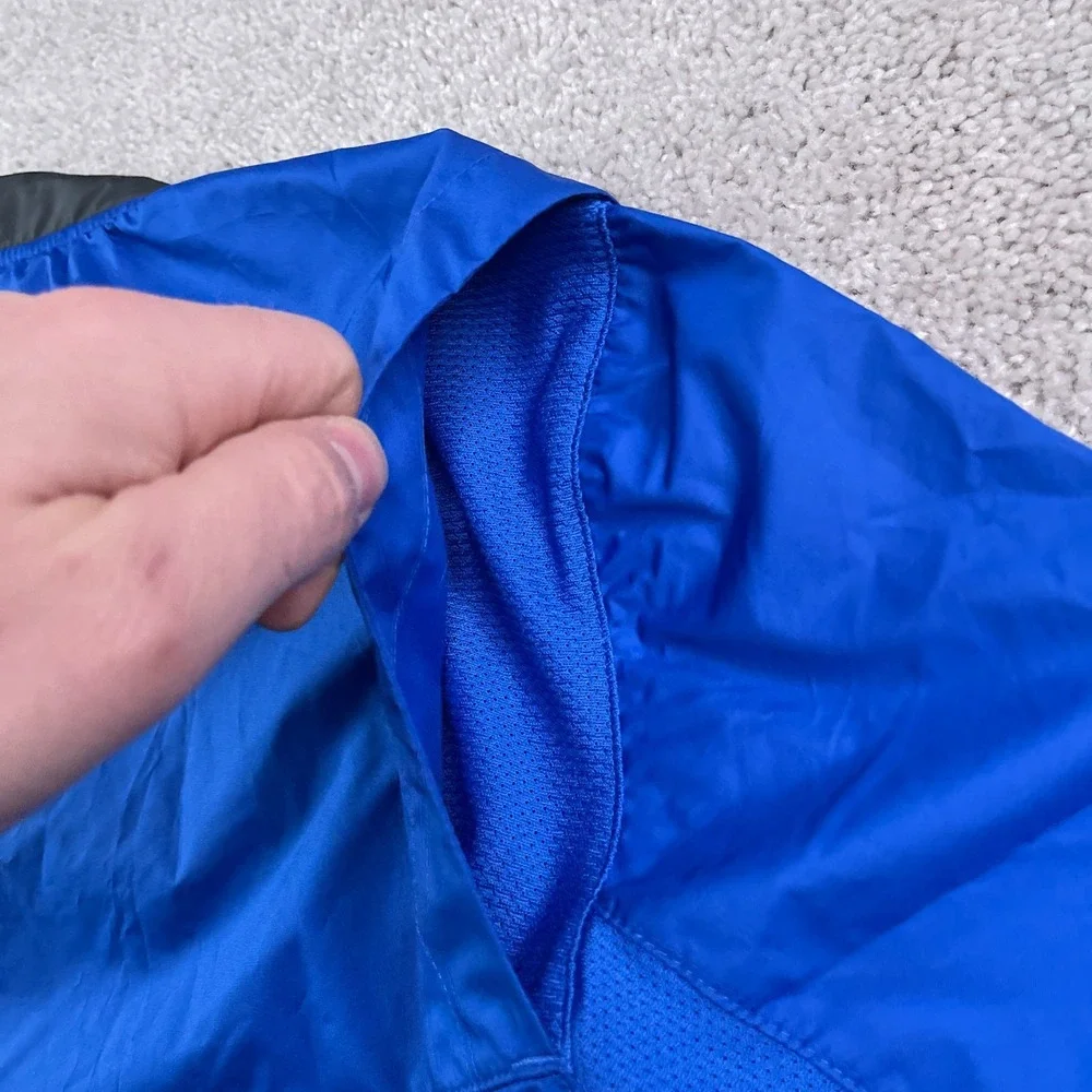 Nike Cage Jacket Womens Medium‎ Blue Softball Windbreaker Windshirt Short Sleeve